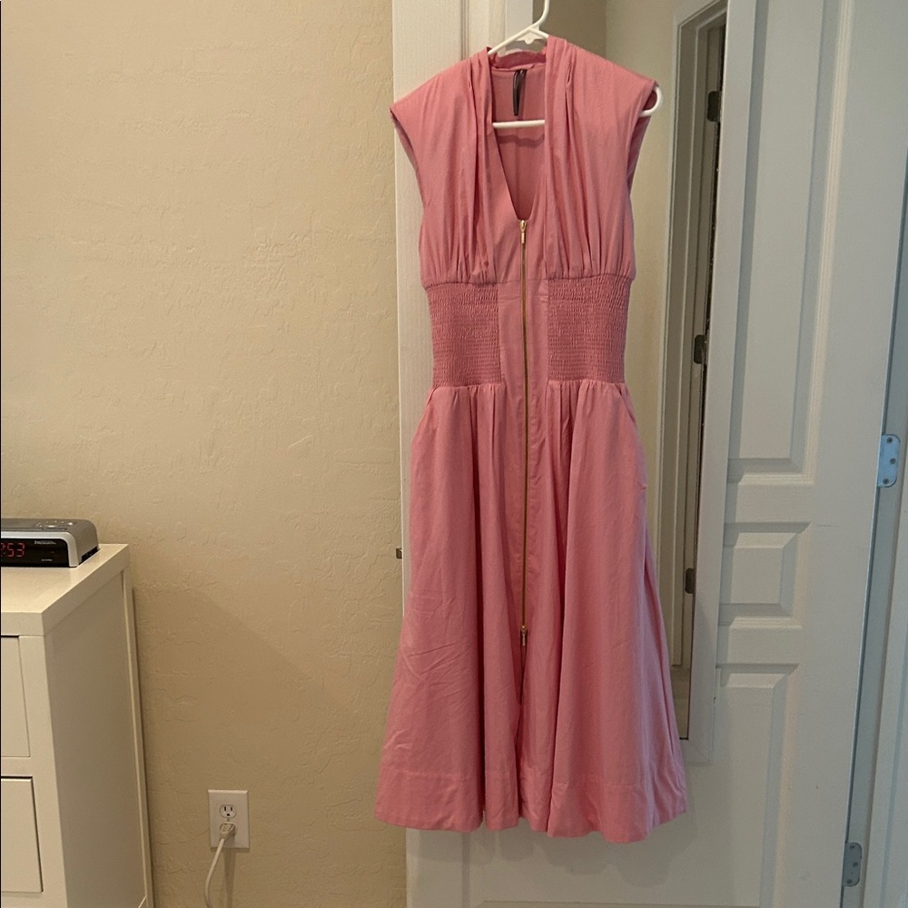 Anthropologie Pink Midi Dress